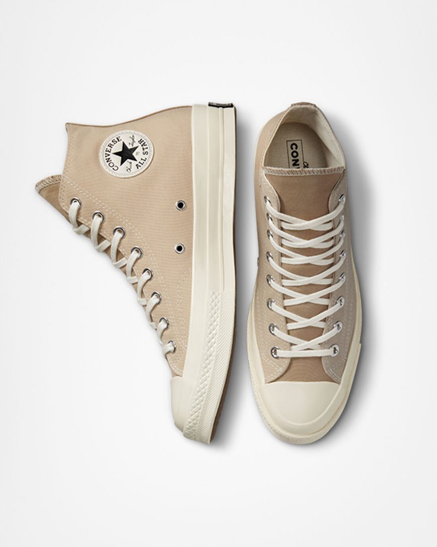 Tenis Converse Chuck 70 Tri-Panel Cano Alto Feminino Bege | PT A08T597